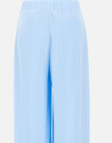 NISSA Pantaloni in crêpe a vita alta Light Blue Donna 