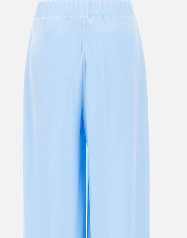 NISSA Pantaloni in crêpe a vita alta Light Blue Donna 
