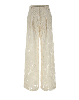 Pantalone "Floral Embroidery" RP16553 CREAM NISSA 
