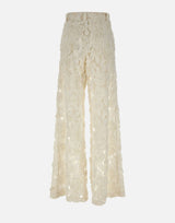 Pantalone "Floral Embroidery" RP16553 CREAM NISSA 