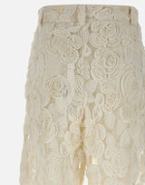 Pantalone "Floral Embroidery" RP16553 CREAM NISSA 