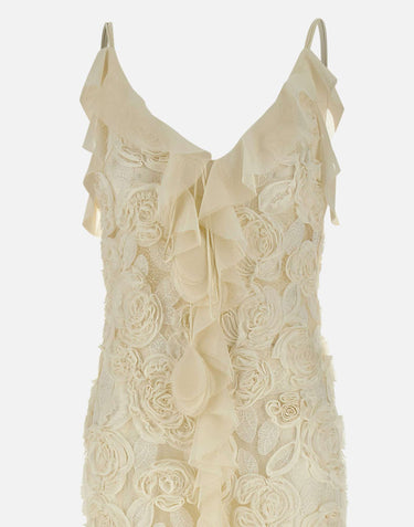 Abito "Floral Embroidery" RRS16667 CREAM NISSA 