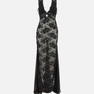 Abito in pizzo RRS16673 BLACK NISSA 