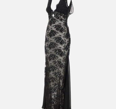 Abito in pizzo RRS16673 BLACK NISSA 