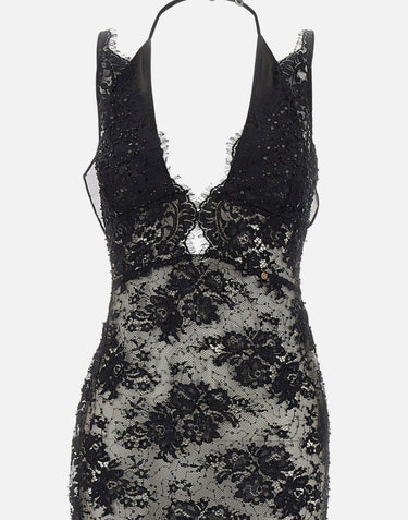 Abito in pizzo RRS16673 BLACK NISSA 