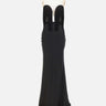 Abito lungo con frange RS16302 BLACK NISSA 