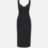 Abito midi con inserti in pizzo RS16470A BLACK NISSA 