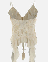 Top "Floral Embroidery" RTOP16663 CREAM NISSA 