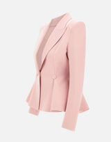 NISSA Blazer monopetto con balze Pink Donna 