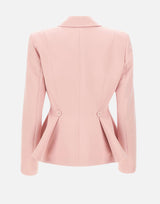 NISSA Blazer monopetto con balze Pink Donna 