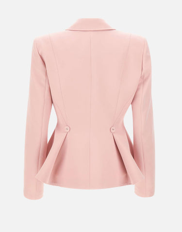 NISSA Blazer monopetto con balze Pink Donna 