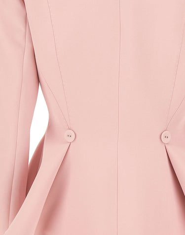 NISSA Blazer monopetto con balze Pink Donna 