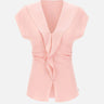 NISSA Top in crêpe con volant Pink Donna 