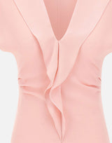 NISSA Top in crêpe con volant Pink Donna 