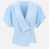 NISSA Top in crêpe con scollo a V Light Blue Donna 