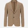 PAL ZILERI Blazer in misto viscosa e lino BROWN Uomo 