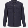 PAL ZILERI Giacca overshirt in lyocell BLUE Uomo 