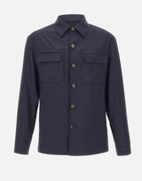 PAL ZILERI Giacca overshirt in lyocell BLUE Uomo 