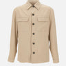 PAL ZILERI Giacca overshirt in lyocell BEIGE Uomo 