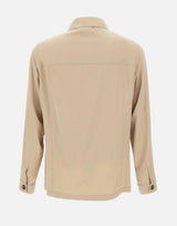 PAL ZILERI Giacca overshirt in lyocell BEIGE Uomo 