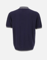 PAOLO PECORA Maglia in seta a maniche corte BLUE Uomo 