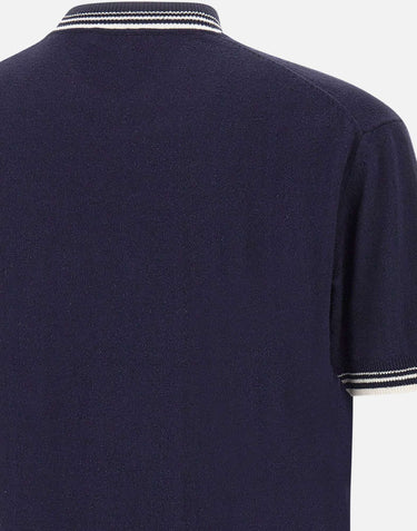 PAOLO PECORA Maglia in seta a maniche corte BLUE Uomo 