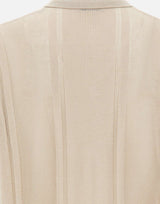 PAOLO PECORA Camicia in maglia di misto seta BEIGE Uomo 