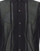 PAOLO PECORA Camicia in maglia di misto seta BLACK Uomo 