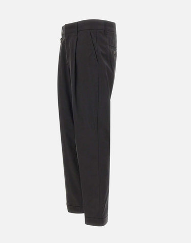 PAOLO PECORA Pantaloni chino relaxed fit BLACK Uomo 
