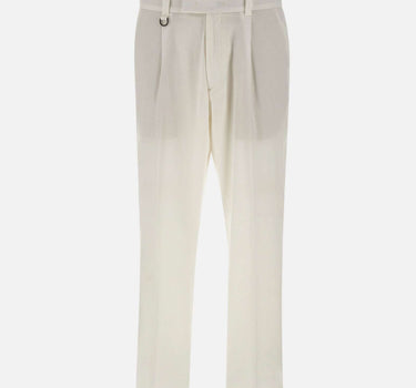 PAOLO PECORA Pantaloni "Duomo" relaxed fit WHITE Uomo 