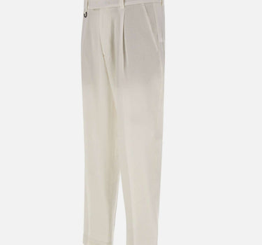 PAOLO PECORA Pantaloni "Duomo" relaxed fit WHITE Uomo 