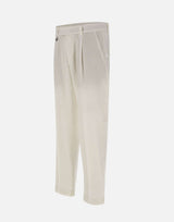 PAOLO PECORA Pantaloni "Duomo" relaxed fit WHITE Uomo 