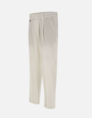 PAOLO PECORA Pantaloni "Duomo" relaxed fit WHITE Uomo 