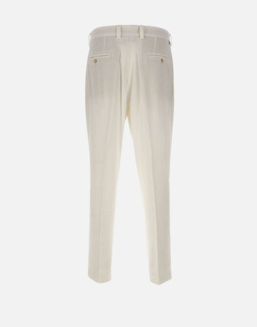 PAOLO PECORA Pantaloni "Duomo" relaxed fit WHITE Uomo 