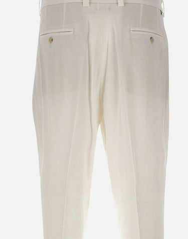 PAOLO PECORA Pantaloni "Duomo" relaxed fit WHITE Uomo 