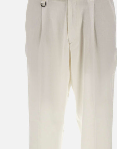 PAOLO PECORA Pantaloni "Duomo" relaxed fit WHITE Uomo 