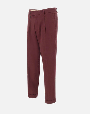 PAOLO PECORA Pantaloni "Duomo" relaxed fit RED Uomo 