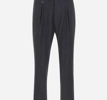 PAOLO PECORA Pantaloni "Duomo" relaxed fit BLACK Uomo 