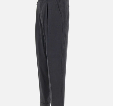 PAOLO PECORA Pantaloni "Duomo" relaxed fit BLACK Uomo 