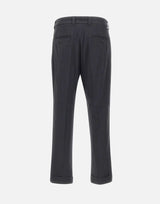 PAOLO PECORA Pantaloni "Duomo" relaxed fit BLACK Uomo 