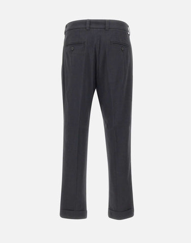 PAOLO PECORA Pantaloni "Duomo" relaxed fit BLACK Uomo 