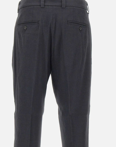 PAOLO PECORA Pantaloni "Duomo" relaxed fit BLACK Uomo 