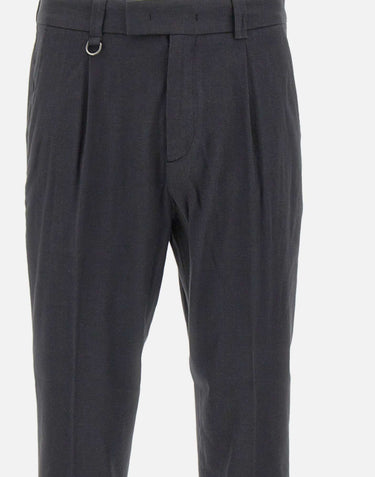 PAOLO PECORA Pantaloni "Duomo" relaxed fit BLACK Uomo 