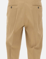 PAOLO PECORA Pantaloni in cotone goffrato BEIGE Uomo 