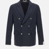 PAOLO PECORA Giacca doppiopetto in misto cotone BLUE Uomo 
