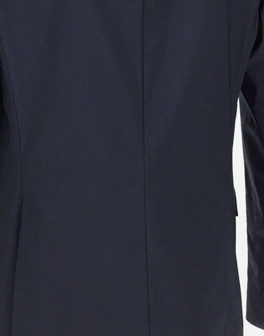 PAOLO PECORA Giacca doppiopetto in misto cotone BLUE Uomo 