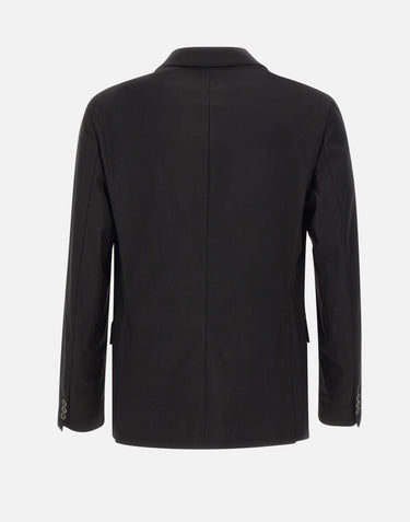 PAOLO PECORA Giacca doppiopetto in misto cotone BLACK Uomo 