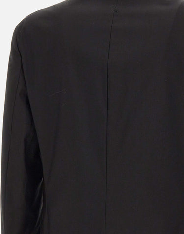 PAOLO PECORA Giacca doppiopetto in misto cotone BLACK Uomo 