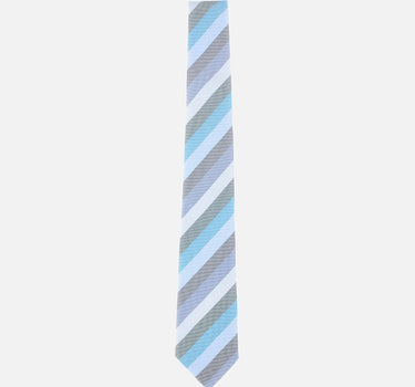PAUL SMITH Cravatta in seta a righe Light Blue Uomo 