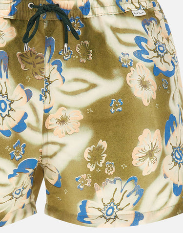 PAUL SMITH Costume da bagno "Riso Floral" GREEN Uomo 